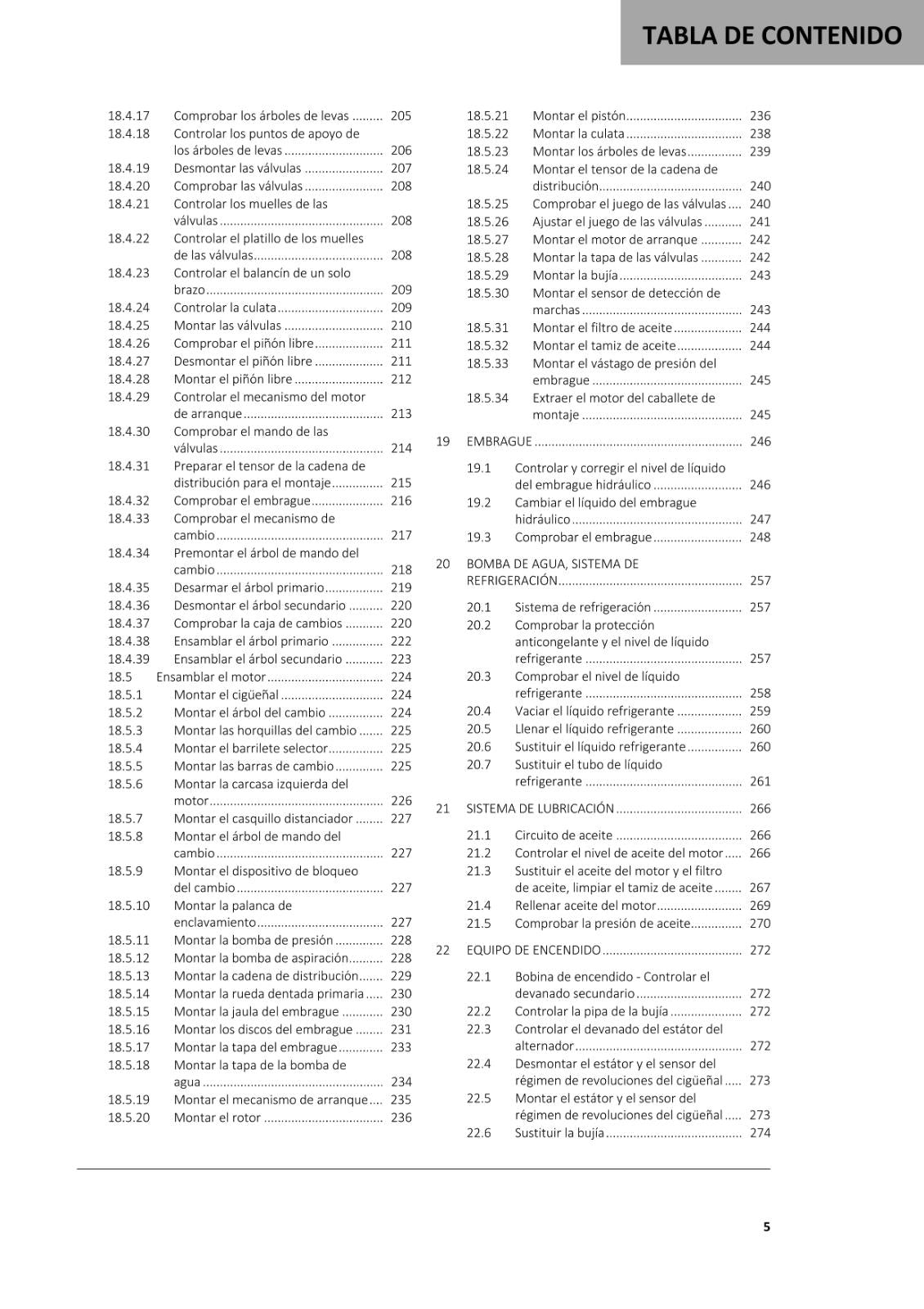 SPANISH LANGUAGE GASGAS 2021 - EC 250F - MANUAL DE REPARACION