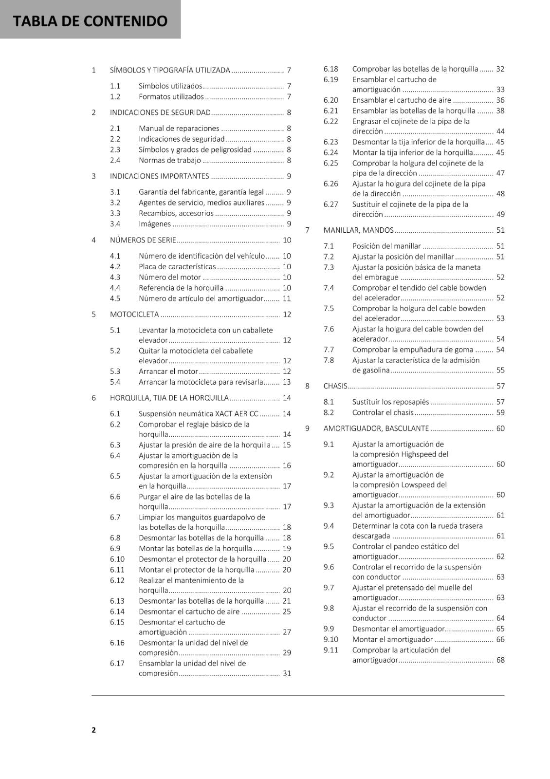 SPANISH LANGUAGE GASGAS 2021 - EX 300 - MANUAL DE REPARACION