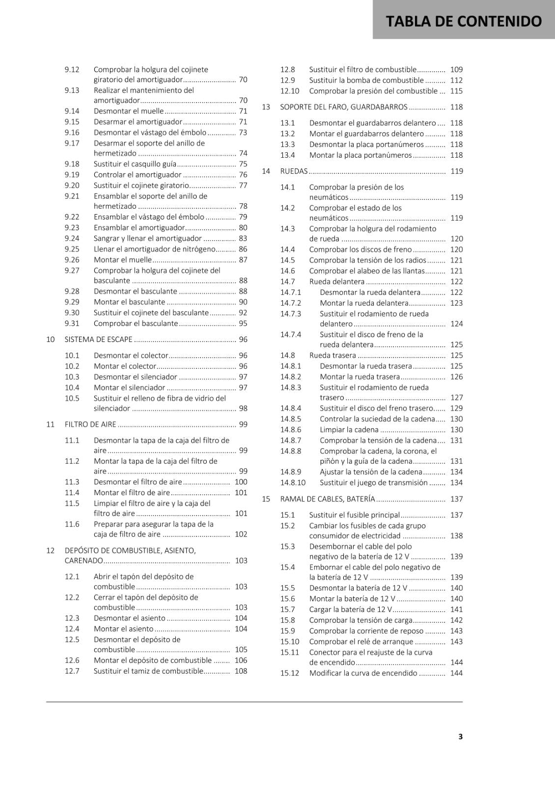 SPANISH LANGUAGE GASGAS 2021 - EX 300 - MANUAL DE REPARACION