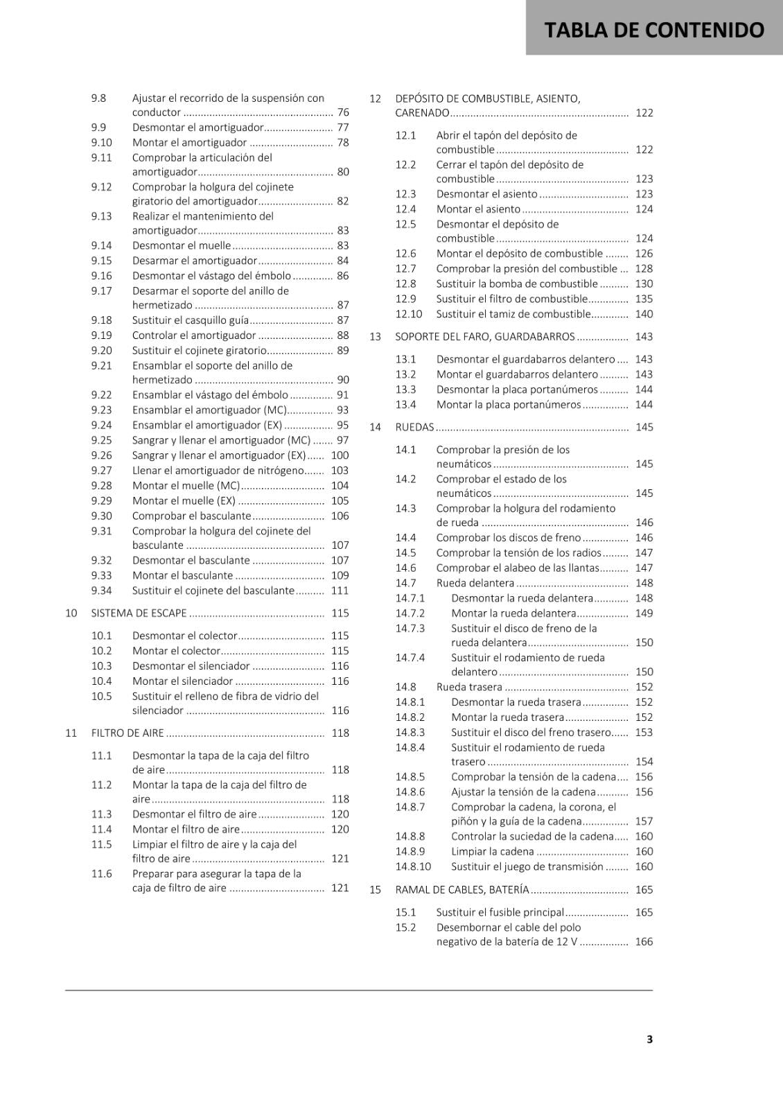 SPANISH LANGUAGE GASGAS 2021 - MC EX 250F - MANUAL DE REPARACION