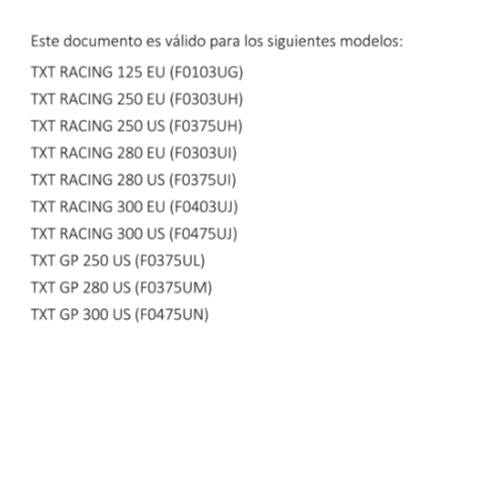 SPANISH GASGAS 2021 - TXT RACING GP 125 250 280 300 - MANUAL DE REPARACION