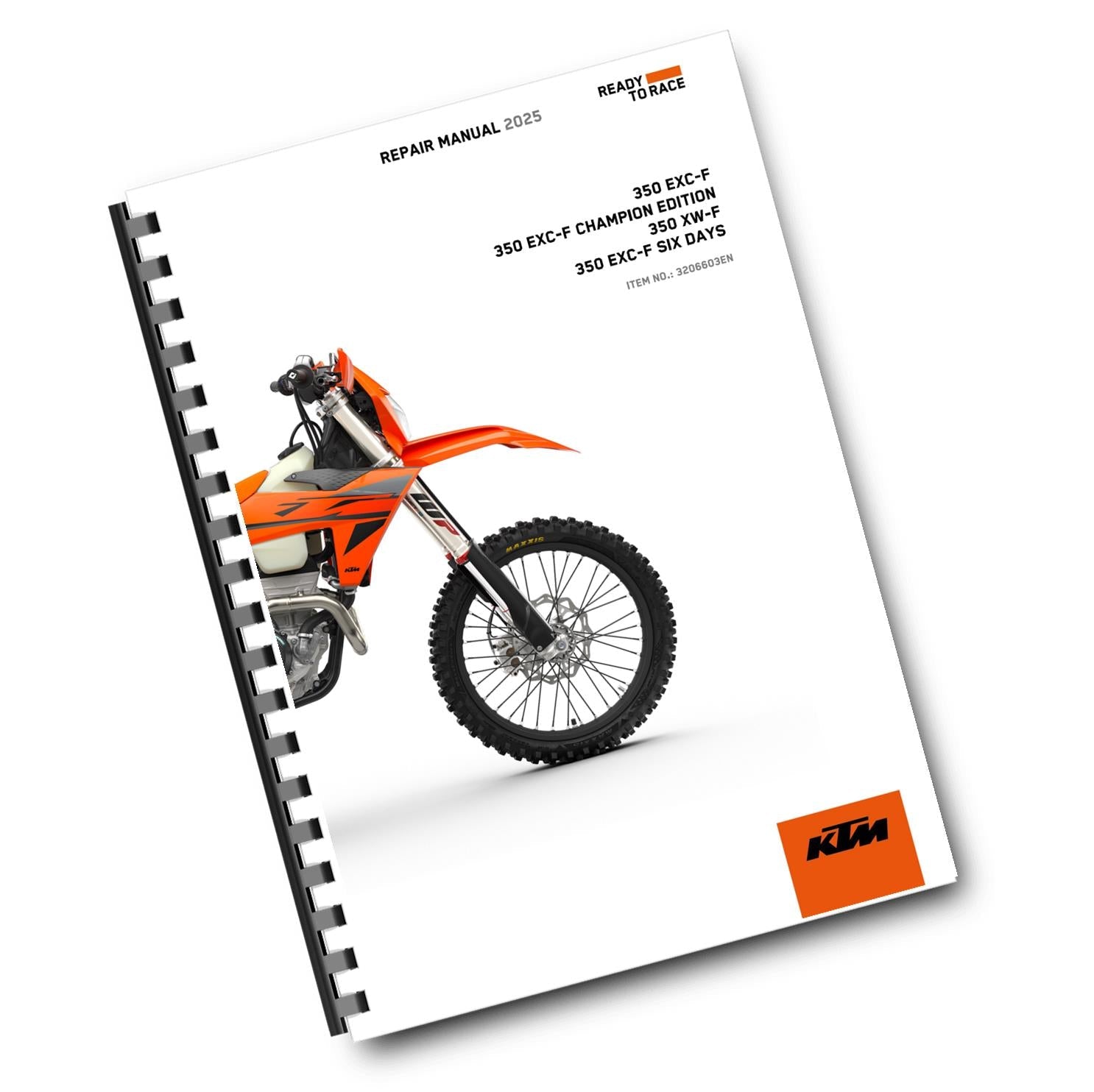 KTM 2025 - 350 EXC-F SIX DAYS CHAMPION XW-F - WORKSHOP SERVICE MANUAL COMB BOUND