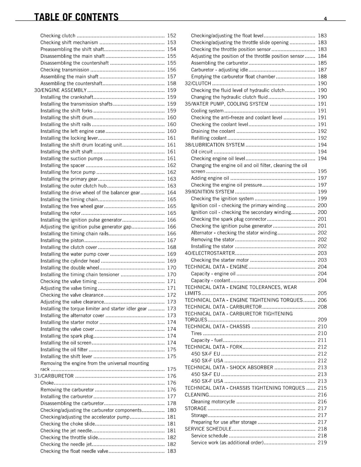 KTM 2011 - 450 SX-F EU USA - WORKSHOP SERVICE REPAIR MANUAL