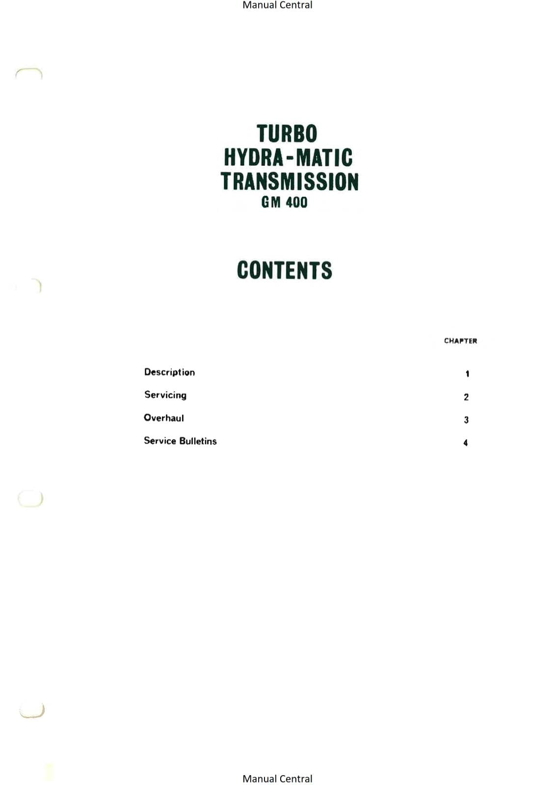 ROLLS ROYCE SILVER SHADOW BENTLEY T SERIES GM 400 TURBO HYDRA-MATIC TRANSMISSION