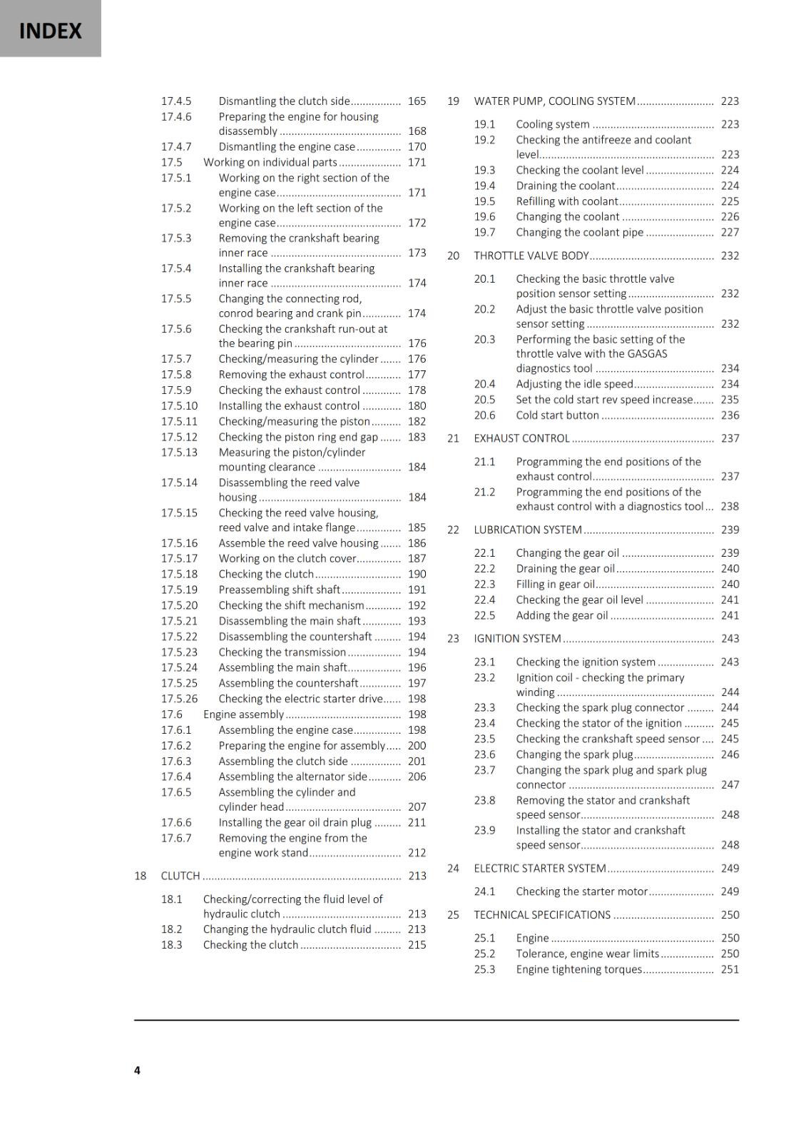 GASGAS 2024 MC 125 SERVICE WORKSHOP REPAIR MANUAL