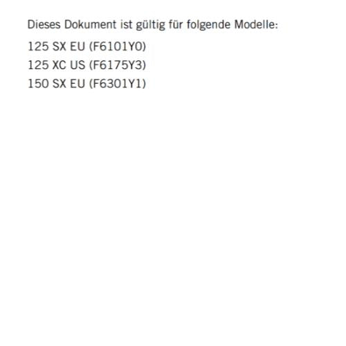 GERMAN - KTM 2025 - 125 150 SX XC  - REPARATURANLEITUNG