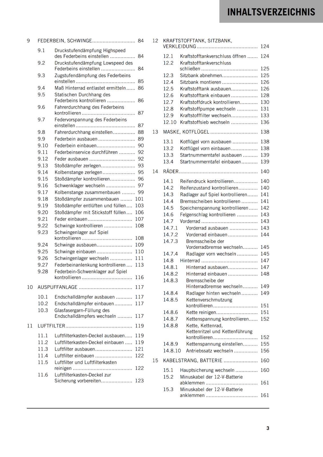 GERMAN - KTM 2025 - 125 150 SX XC  - REPARATURANLEITUNG