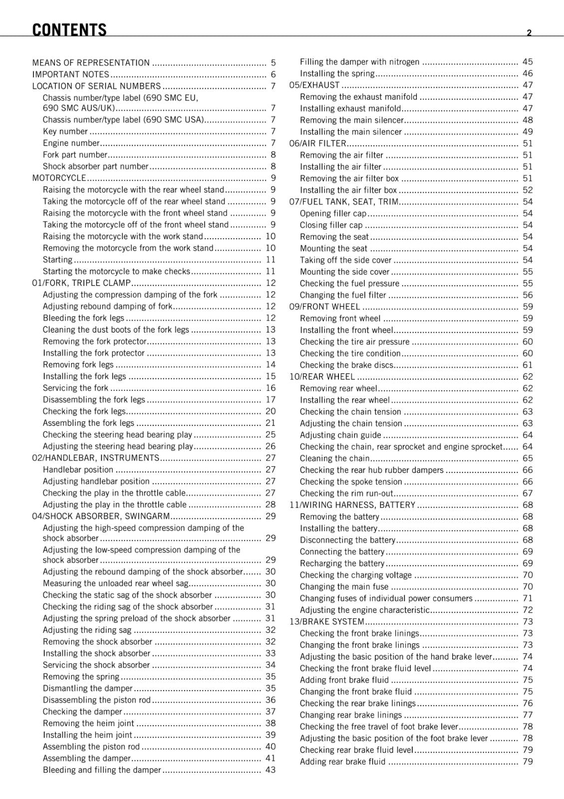 KTM 2010 - 690 SMC - EU AUS UK USA - WORKSHOP SERVICE REPAIR MANUAL