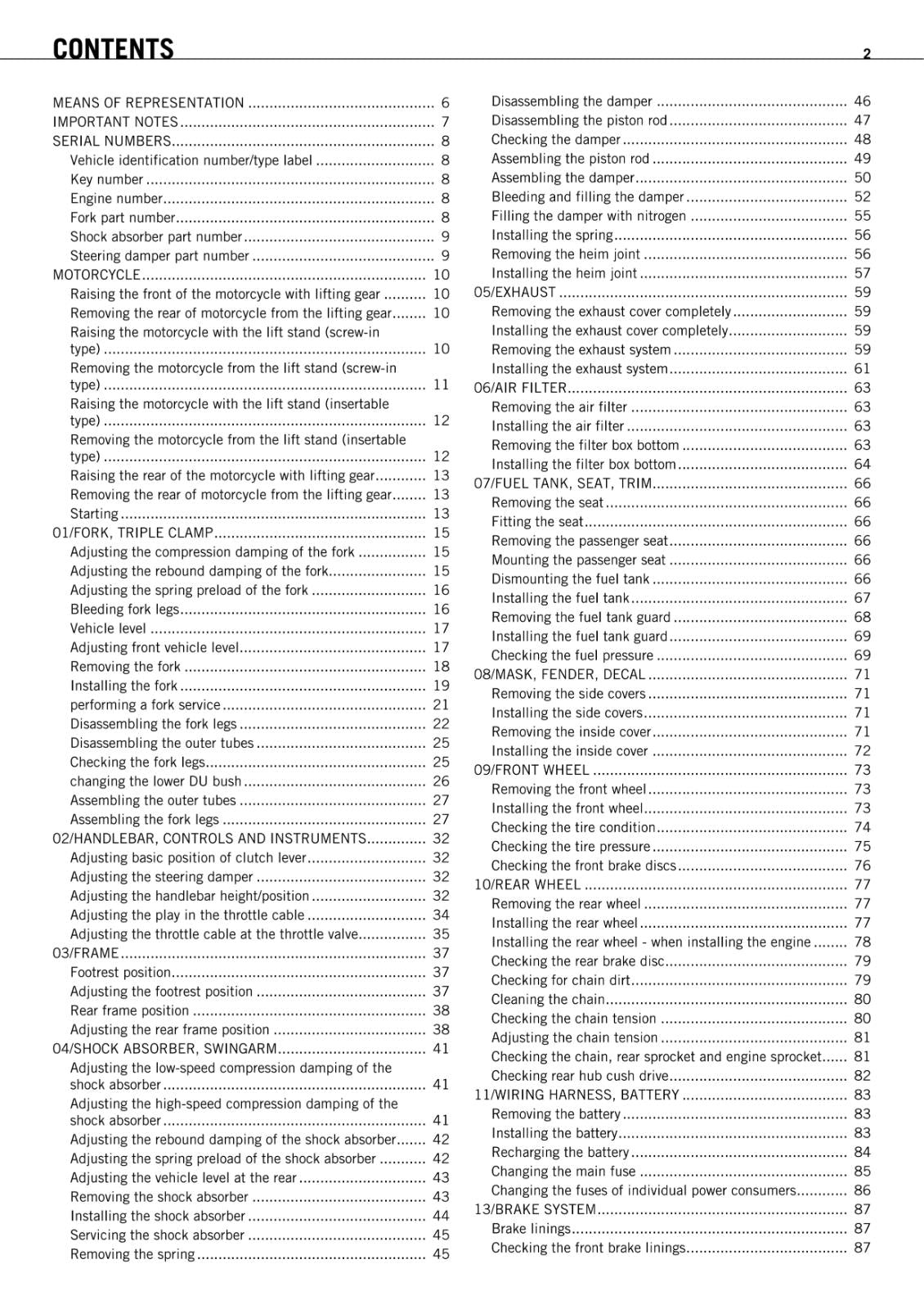 KTM 2010 - 1190 RC8 R - EU AUS UK FR JP USA - WORKSHOP SERVICE REPAIR MANUAL