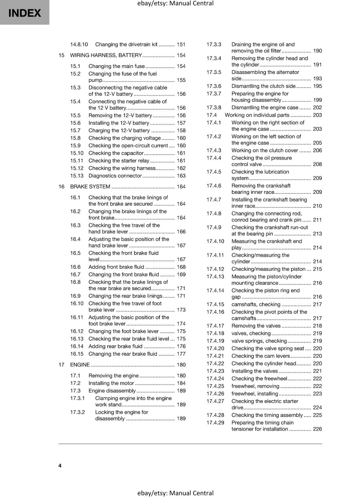 HUSQVARNA 2024 - FC 250 EU US - REPAIR WORKSHOP SERVICE MANUAL REPRINTED