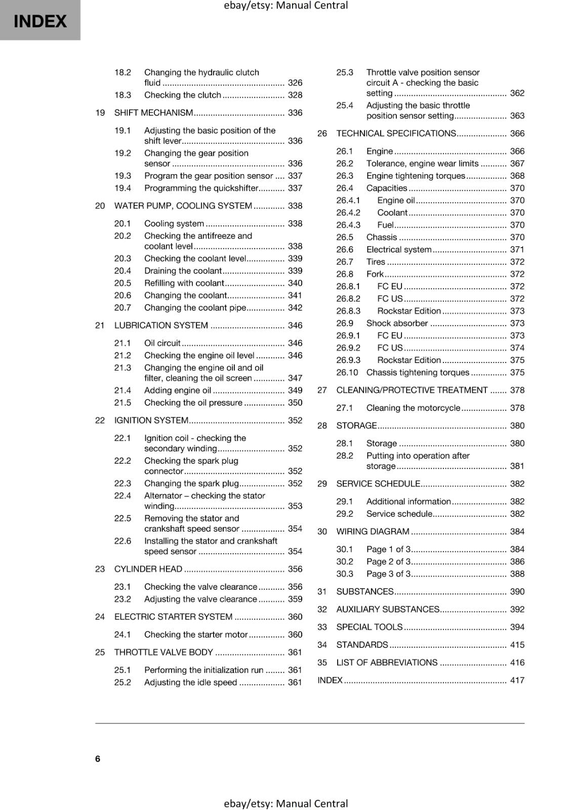HUSQVARNA 2024 - FC 250 ROCKSTAR EDITION - REPAIR WORKSHOP SERVICE MANUAL