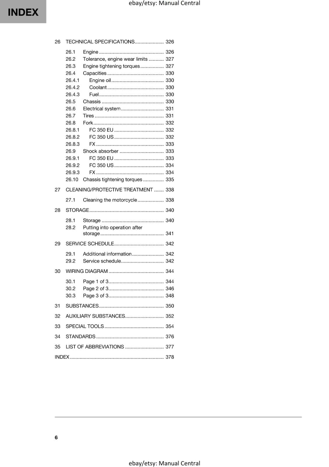 HUSQVARNA 2024 - FC FX 350 - REPAIR WORKSHOP SERVICE MANUAL
