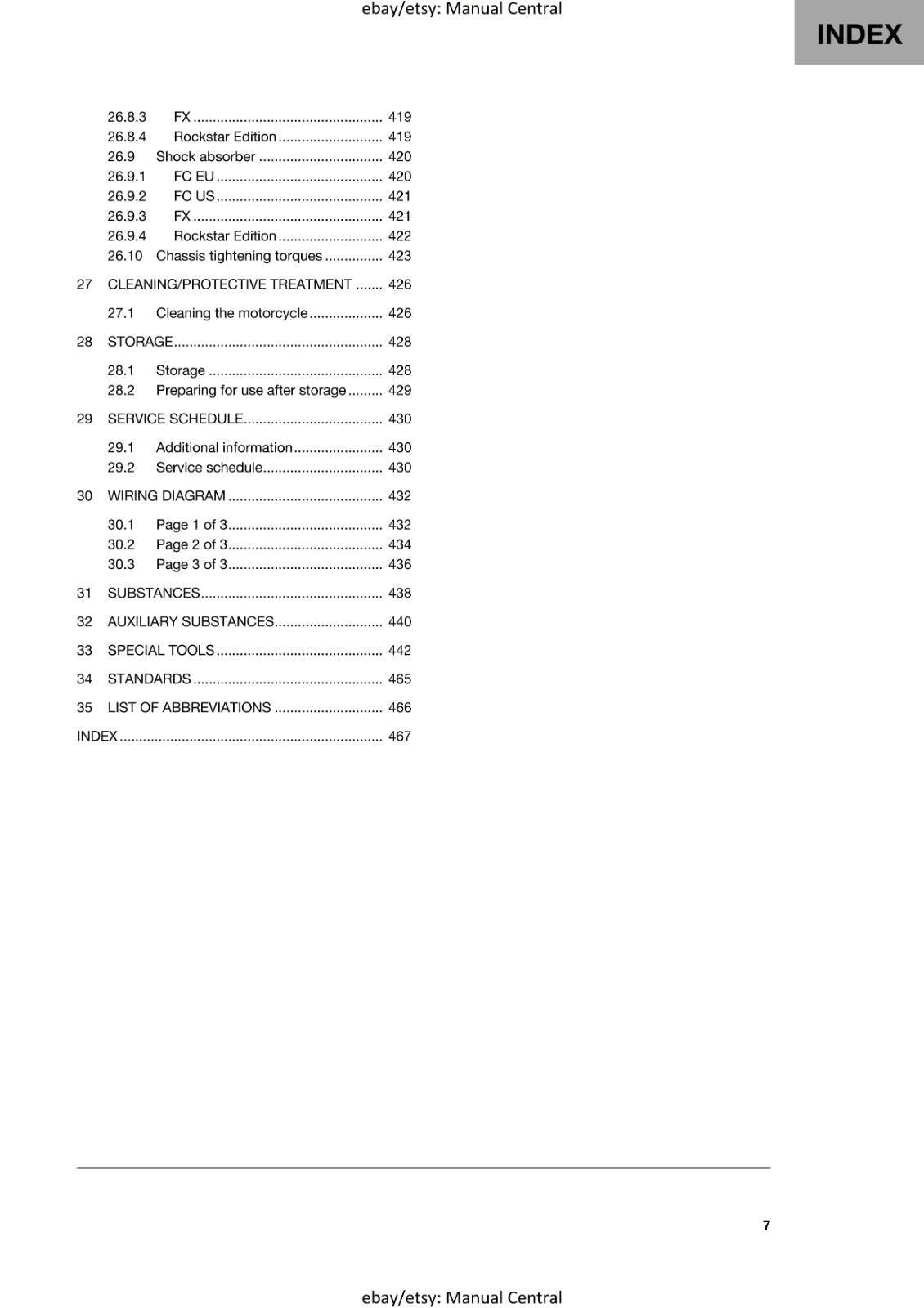 HUSQVARNA 2024 - FC FX 450 ROCKSTAR EDITION - REPAIR WORKSHOP SERVICE MANUAL