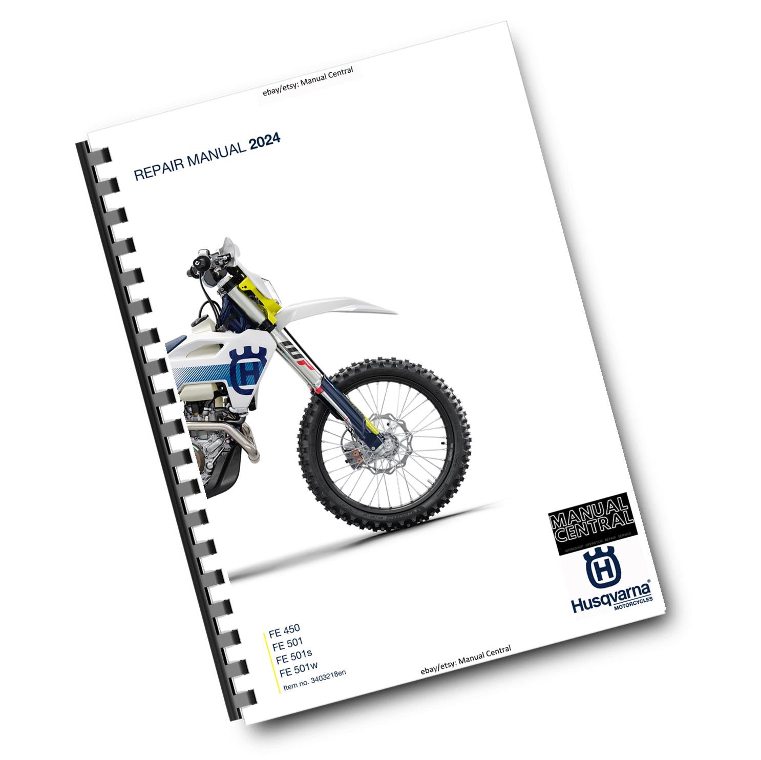 HUSQVARNA 2024 - FE 450 501 501s 501w - REPAIR WORKSHOP SERVICE MANUAL