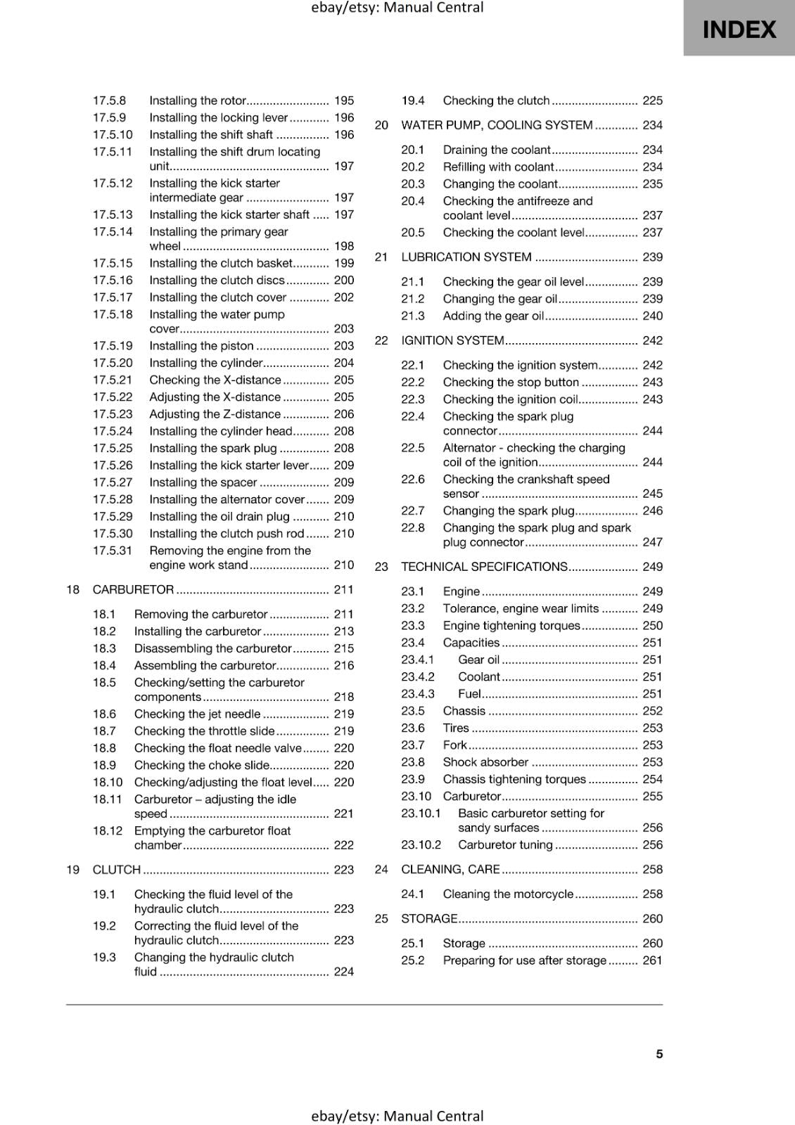 HUSQVARNA 2024 - TC 85 - REPAIR WORKSHOP SERVICE MANUAL