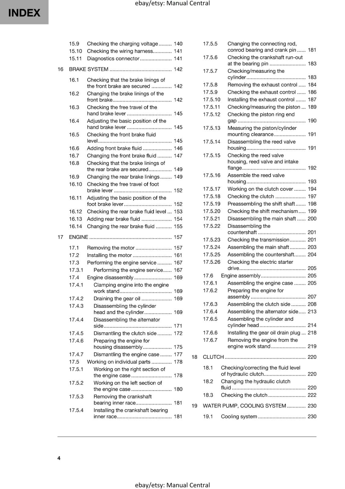 HUSQVARNA 2024 - TC 125 - REPAIR WORKSHOP SERVICE MANUAL
