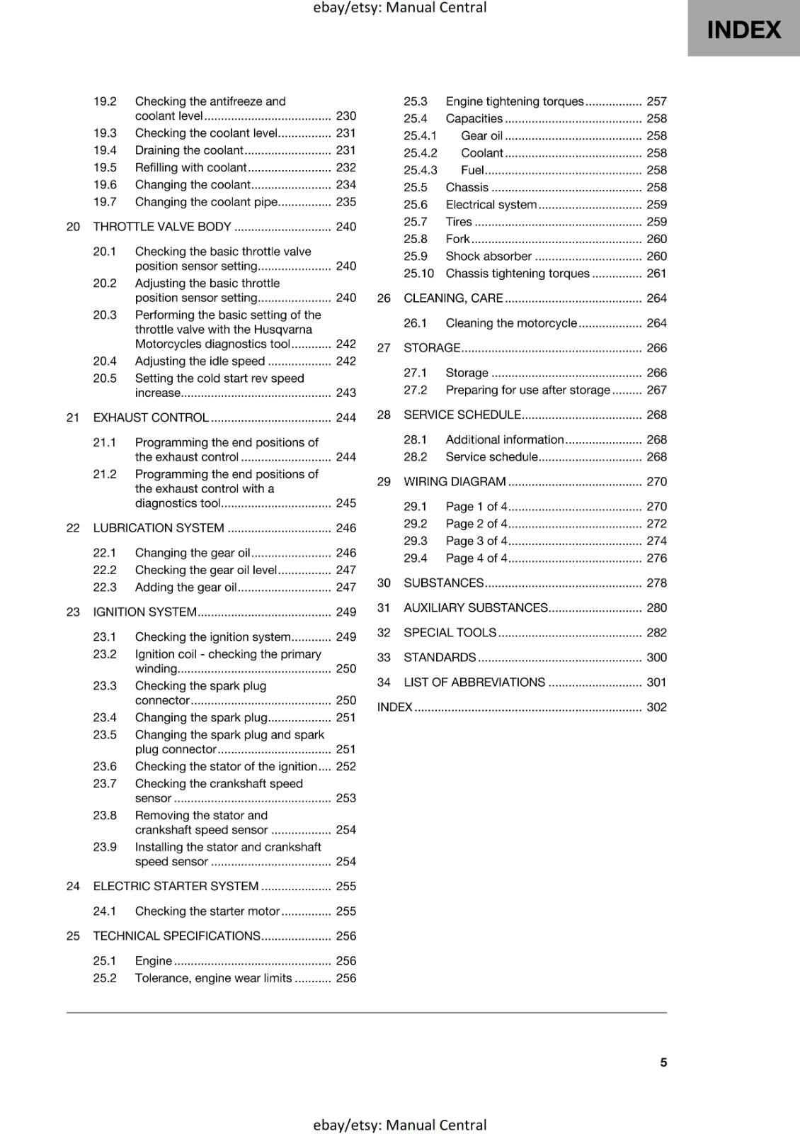 HUSQVARNA 2024 - TC 125 - REPAIR WORKSHOP SERVICE MANUAL