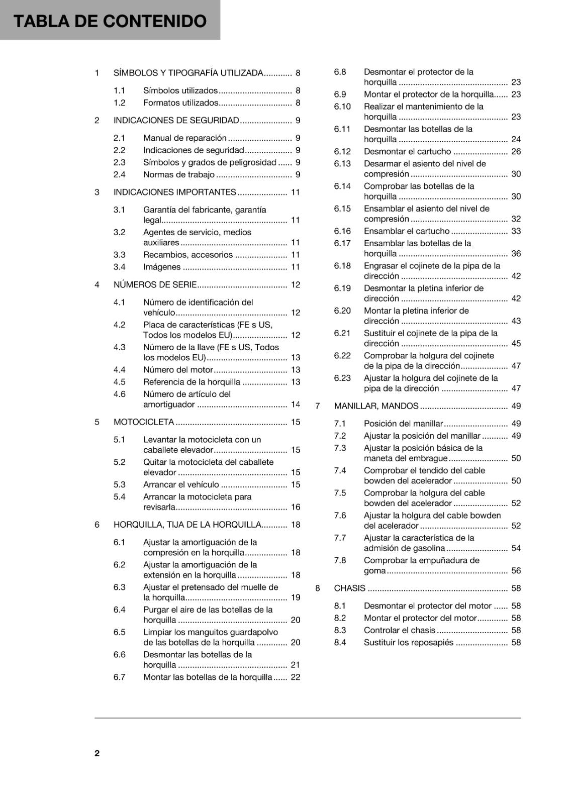SPANISH LANGUAGE - HUSQVARNA 2022 - FE 350 350s ROCKSTAR -  MANUAL DE REPARACION
