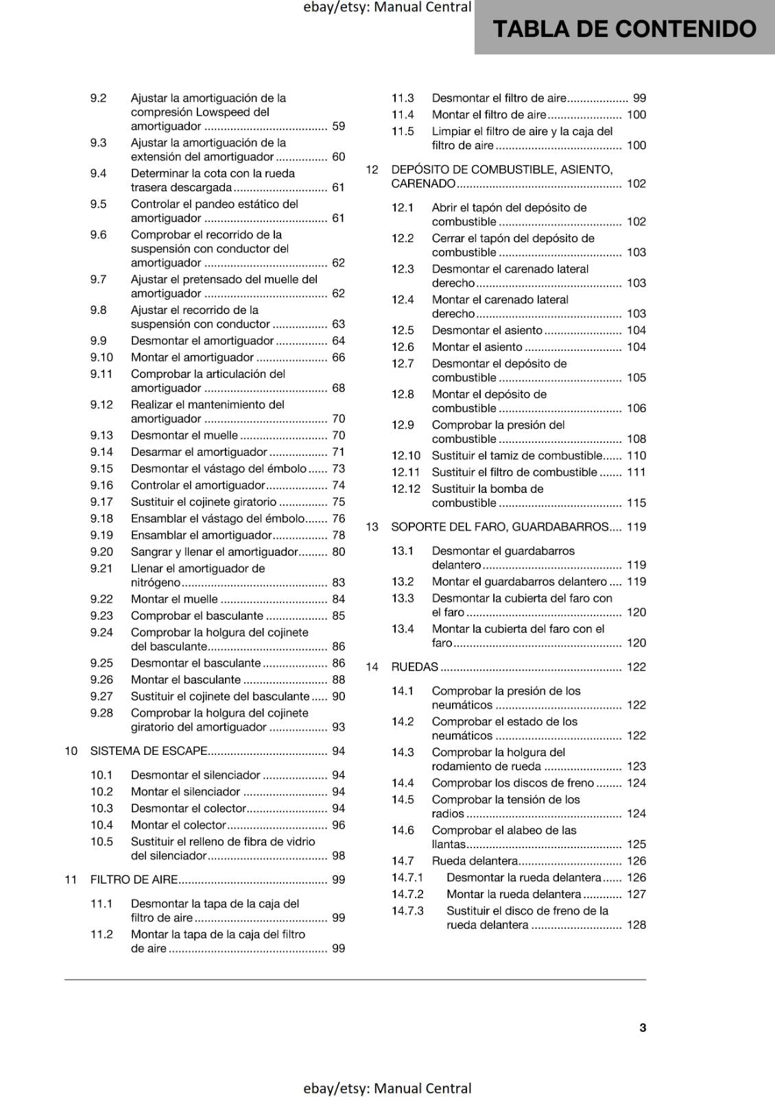SPANISH LANGUAGE - HUSQVARNA 2022 - TE 250i 300i ROCKSTAR - MANUAL DE REPARACION