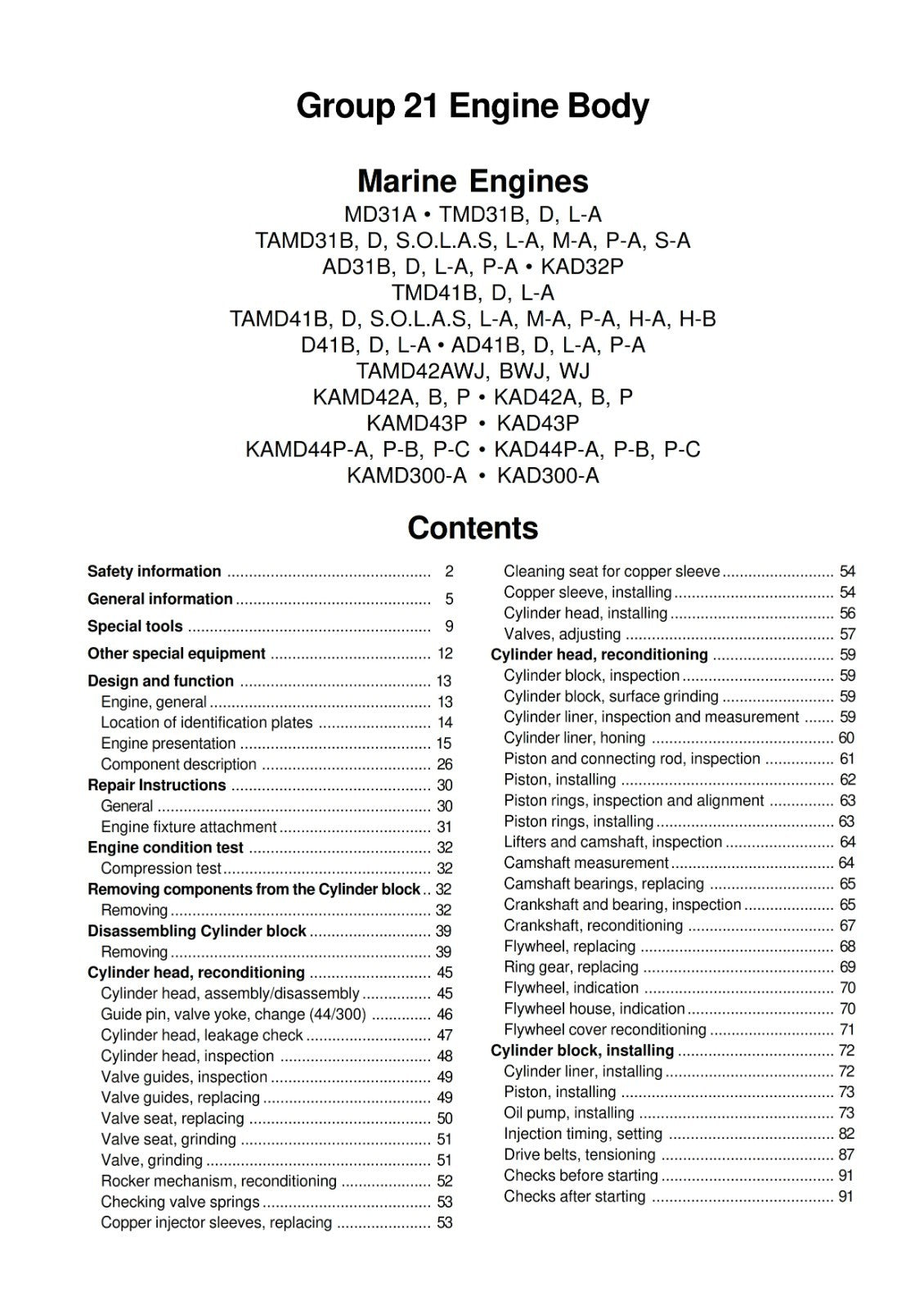VOLVO PENTA 31 32 41 42 43 44 300 SERIES WORKSHOP SET ENGINE FUEL TECH ELECTRIC