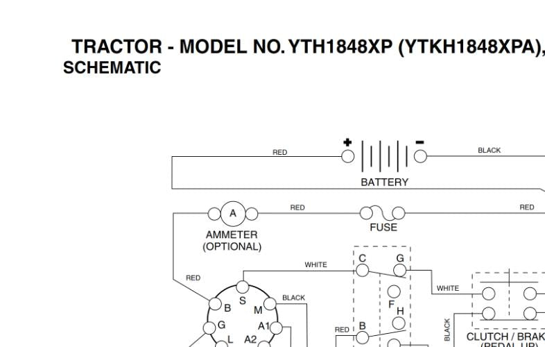 HUSQVARNA RIDE ON MOWER - YTH1848XP  YTKH1848XP A - PARTS MANUAL + WIRING
