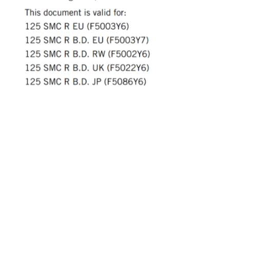 KTM 2025 - 125 SMC R - WORKSHOP SERVICE REPAIR MANUAL REPRINTED
