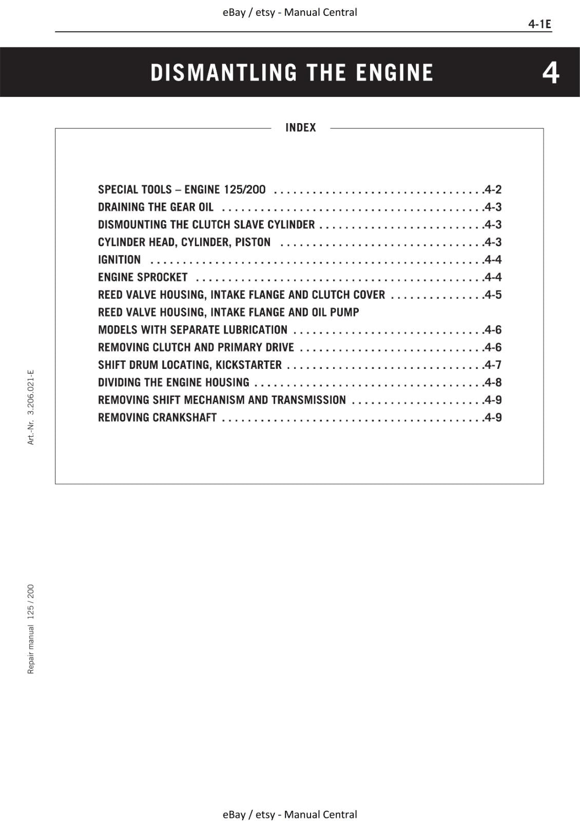 2003 - KTM 125 EXC - SERVICE WORKSHOP REPAIR MANUAL