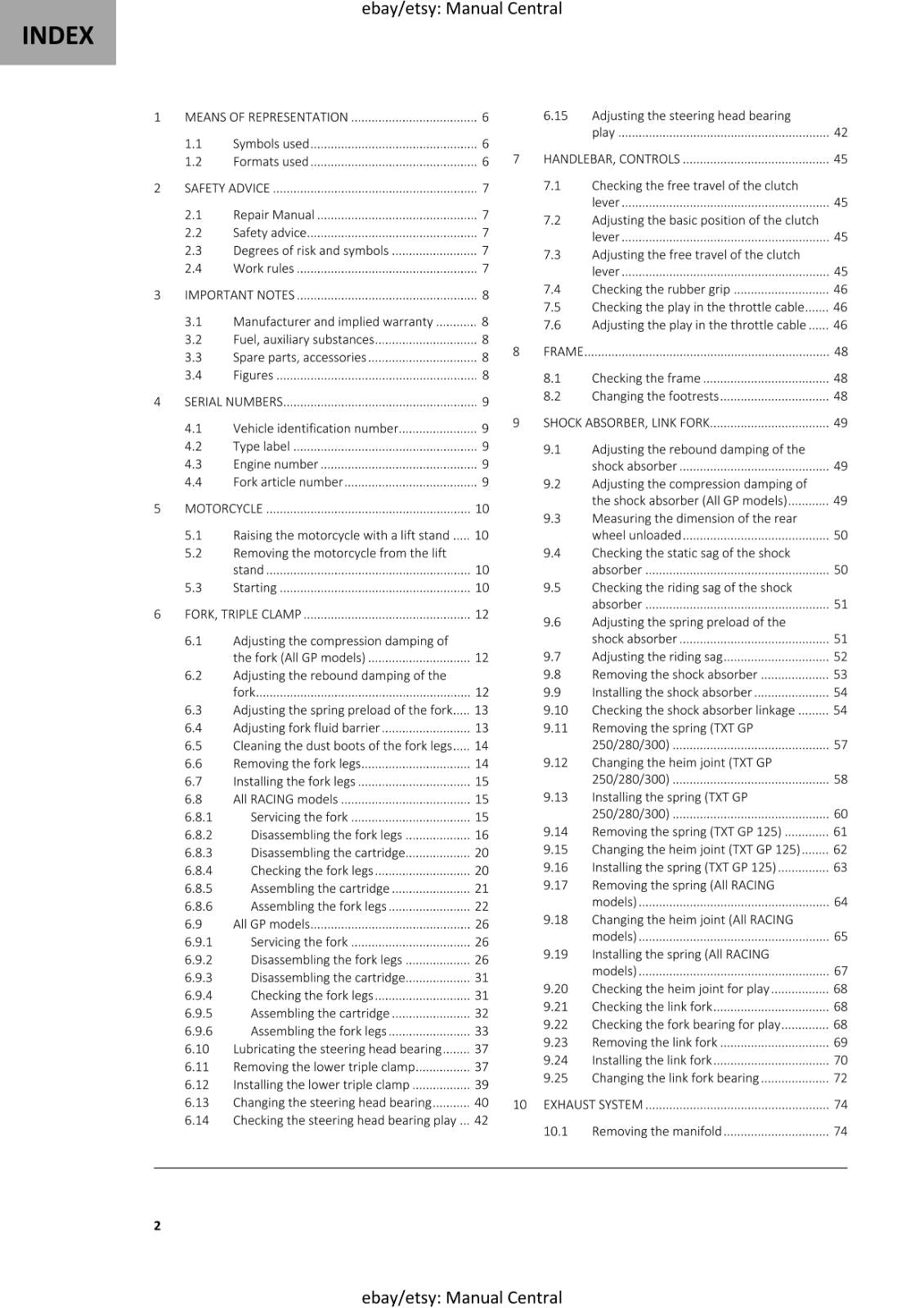 2020 - GASGAS TXT GP 125 - SERVICE WORKSHOP REPAIR MANUAL
