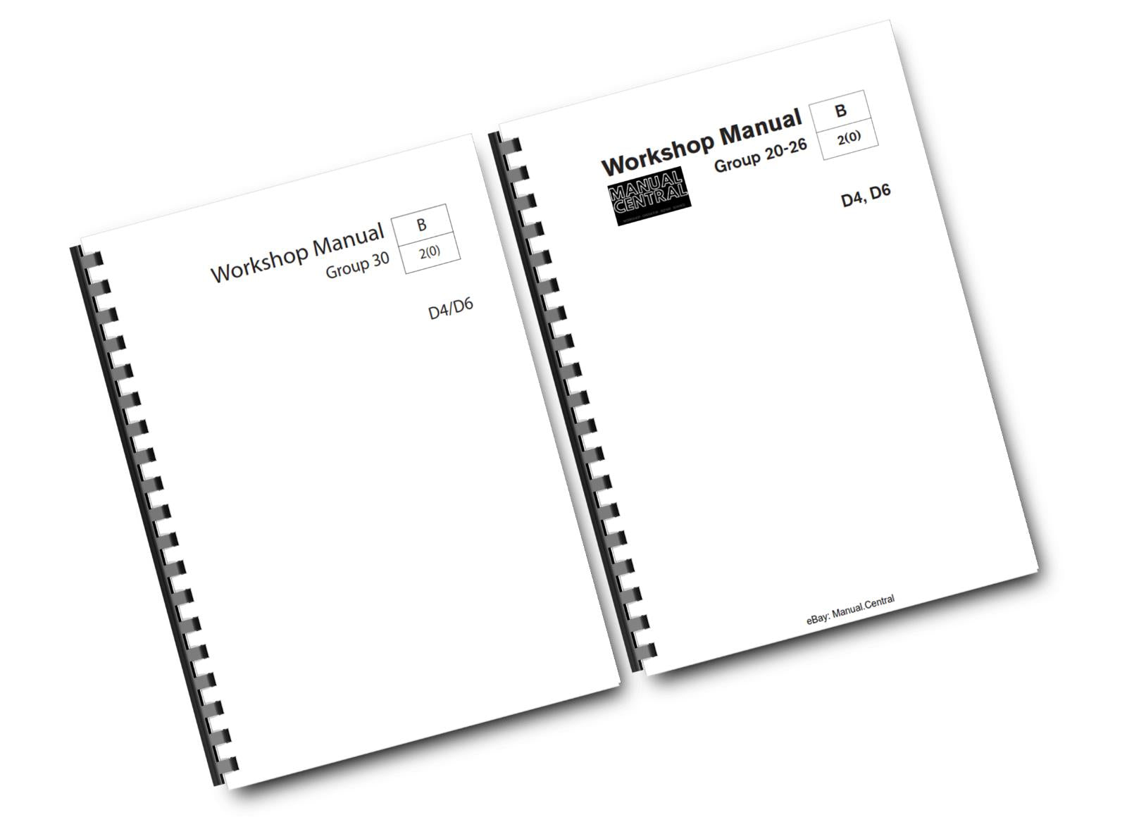 VOLVO PENTA D4 D6 - GROUP 30 & 20-26 REPRINTED - WORKSHOP MANUALS