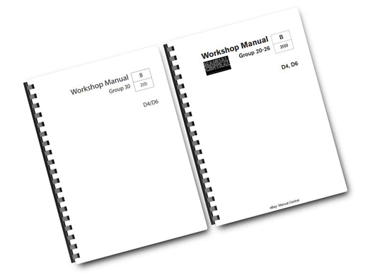 VOLVO PENTA D4 D6 - GROUP 30 & 20-26 REPRINTED - WORKSHOP MANUALS