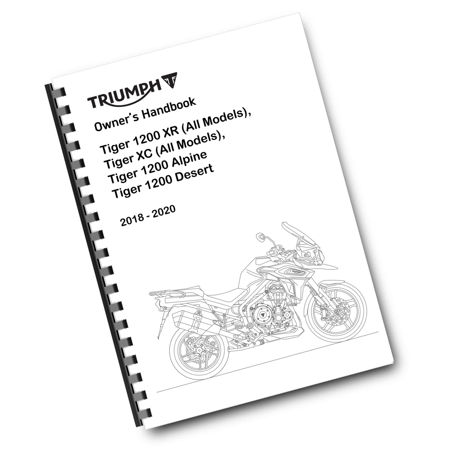 2018 2019 2020 TRIUMPH OWNERS HANDBOOK MANUAL - TIGER 1200 XR XC ALPINE DESERT