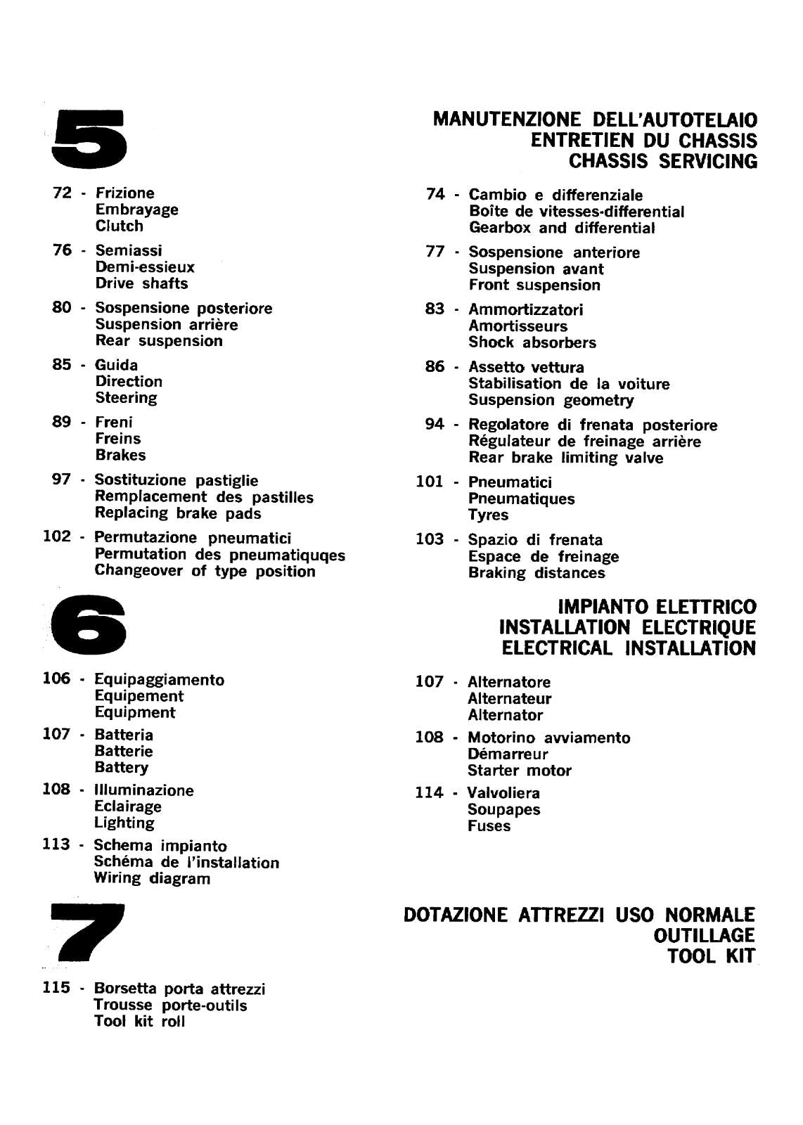 FERRARI 365 GTB/4 - OPERATING MAINTENANCE & SERVICE MANUAL 1969 1970