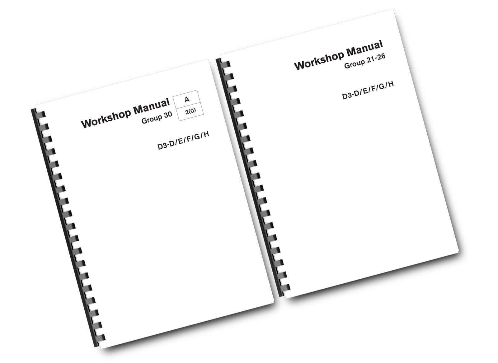 VOLVO PENTA - GROUP 30 / 21-26 - D3 D E F G H - WORKSHOP MANUAL REPRINTED