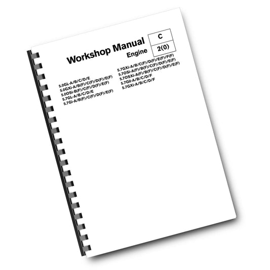 VOLVO PENTA 5.0 5.7 GL Gi GXi OSi OSXi Gil  WORKSHOP MANUAL REPRINTED 2004