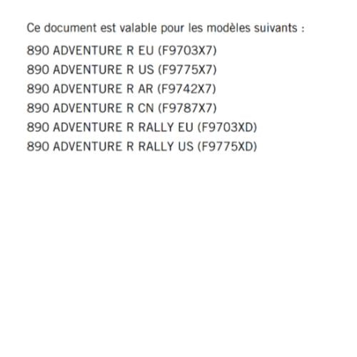 FRENCH LANGUAGE - KTM 2024 - 890 ADVENTURE R RALLY - MANUEL DE REPARATION