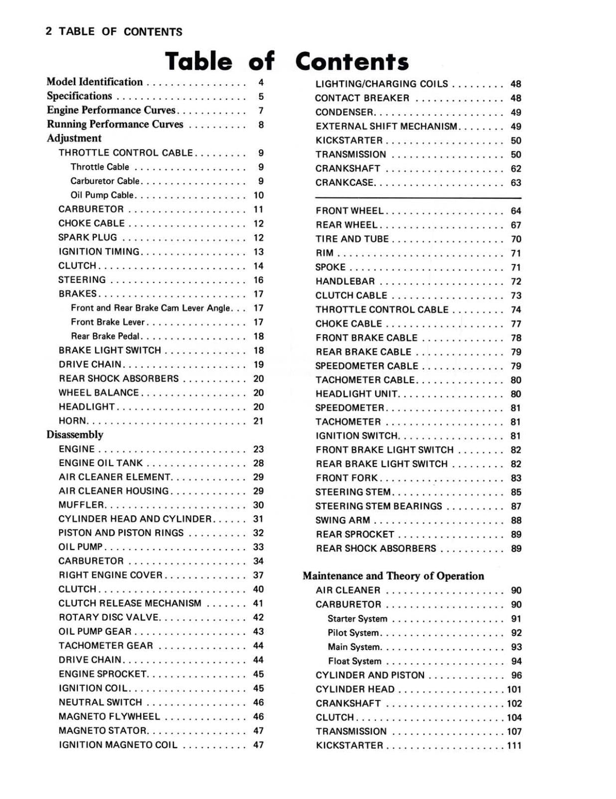 KAWASAKI MOTORCYCLE - KE125 KE 125 - WORKSHOP SERVICE MANUAL 1979 1980 1981 1982