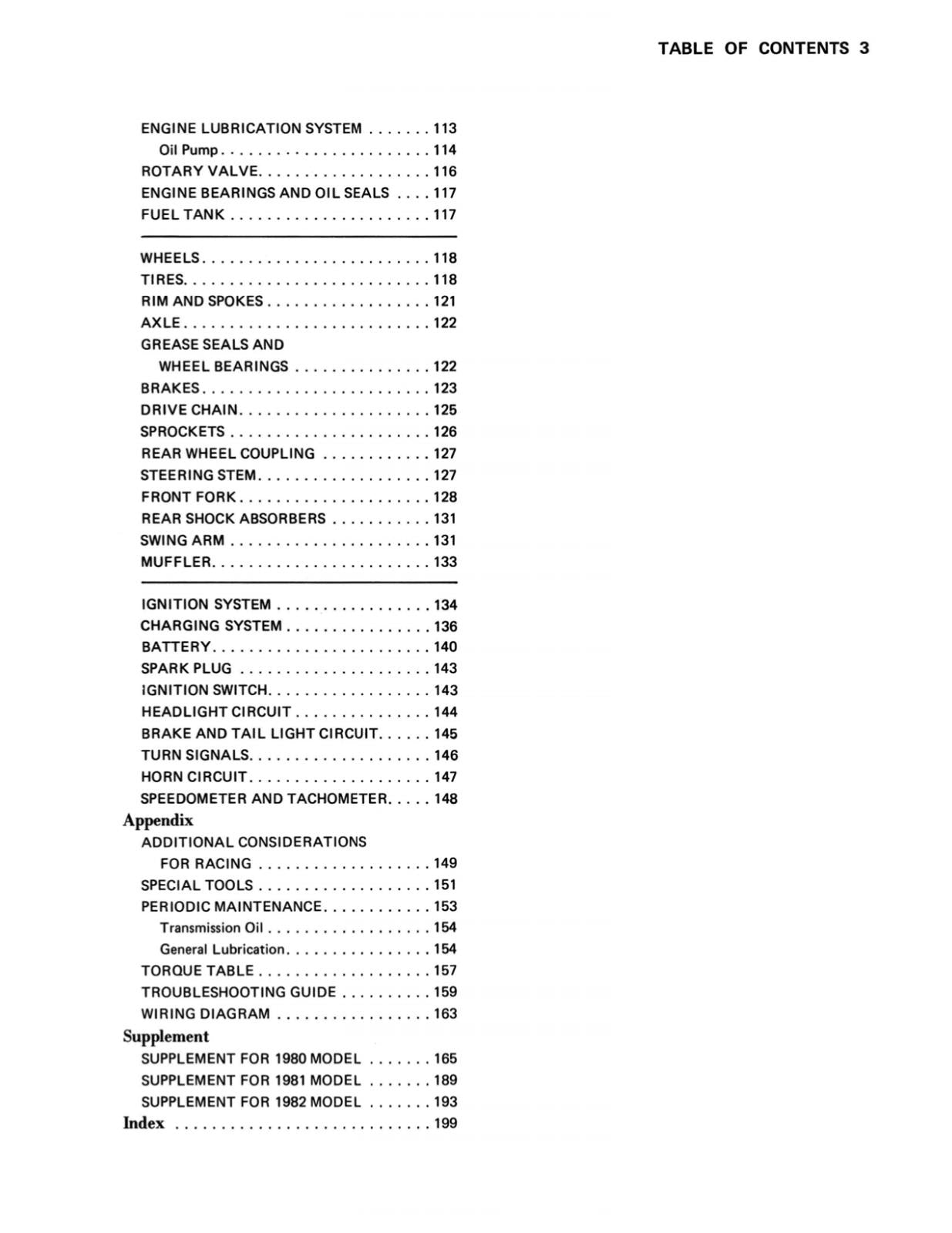 KAWASAKI MOTORCYCLE - KE125 KE 125 - WORKSHOP SERVICE MANUAL 1979 1980 1981 1982