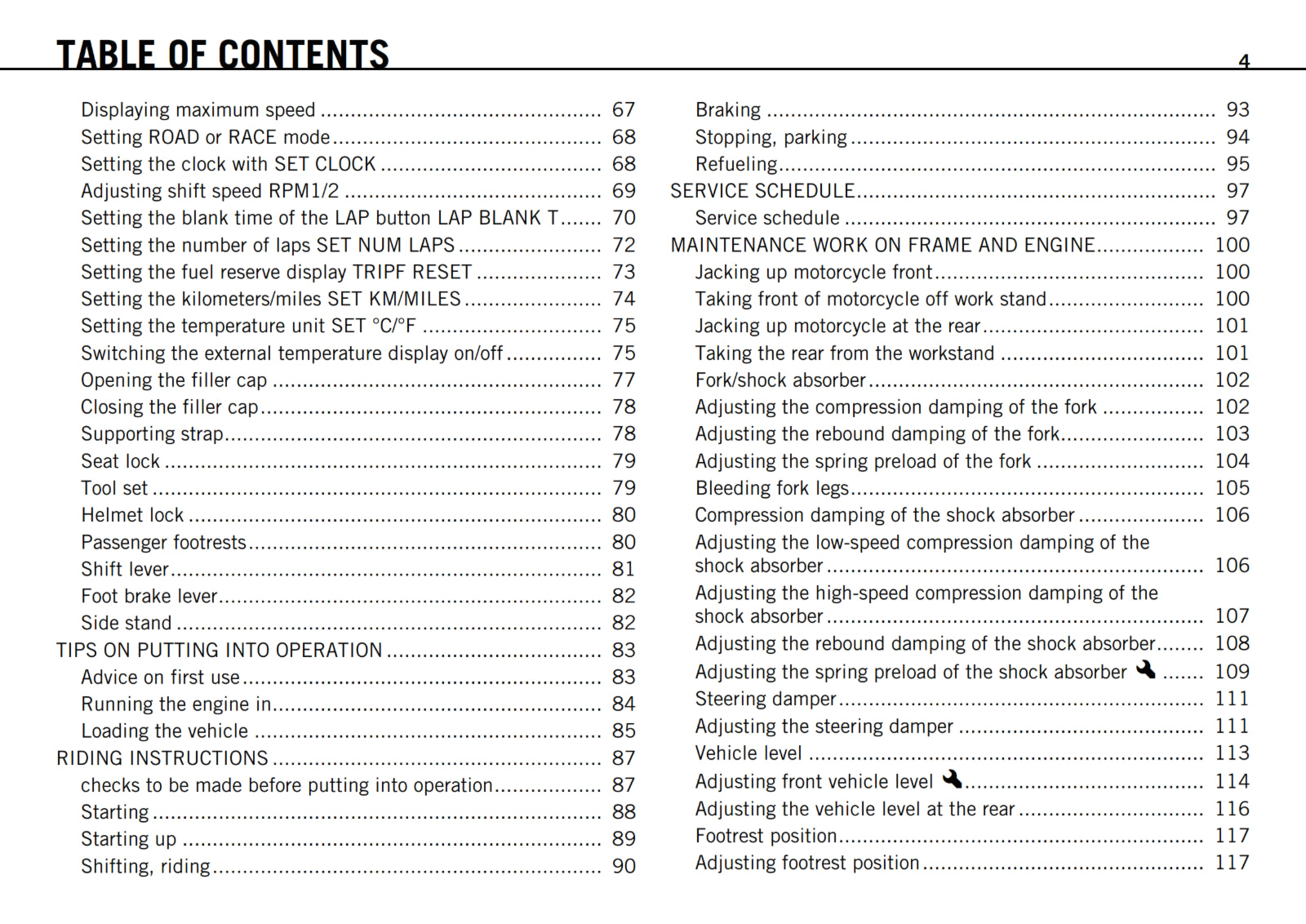 KTM 2010 - 1 190 RC8 - OWNERS MANUAL USER GUIDE
