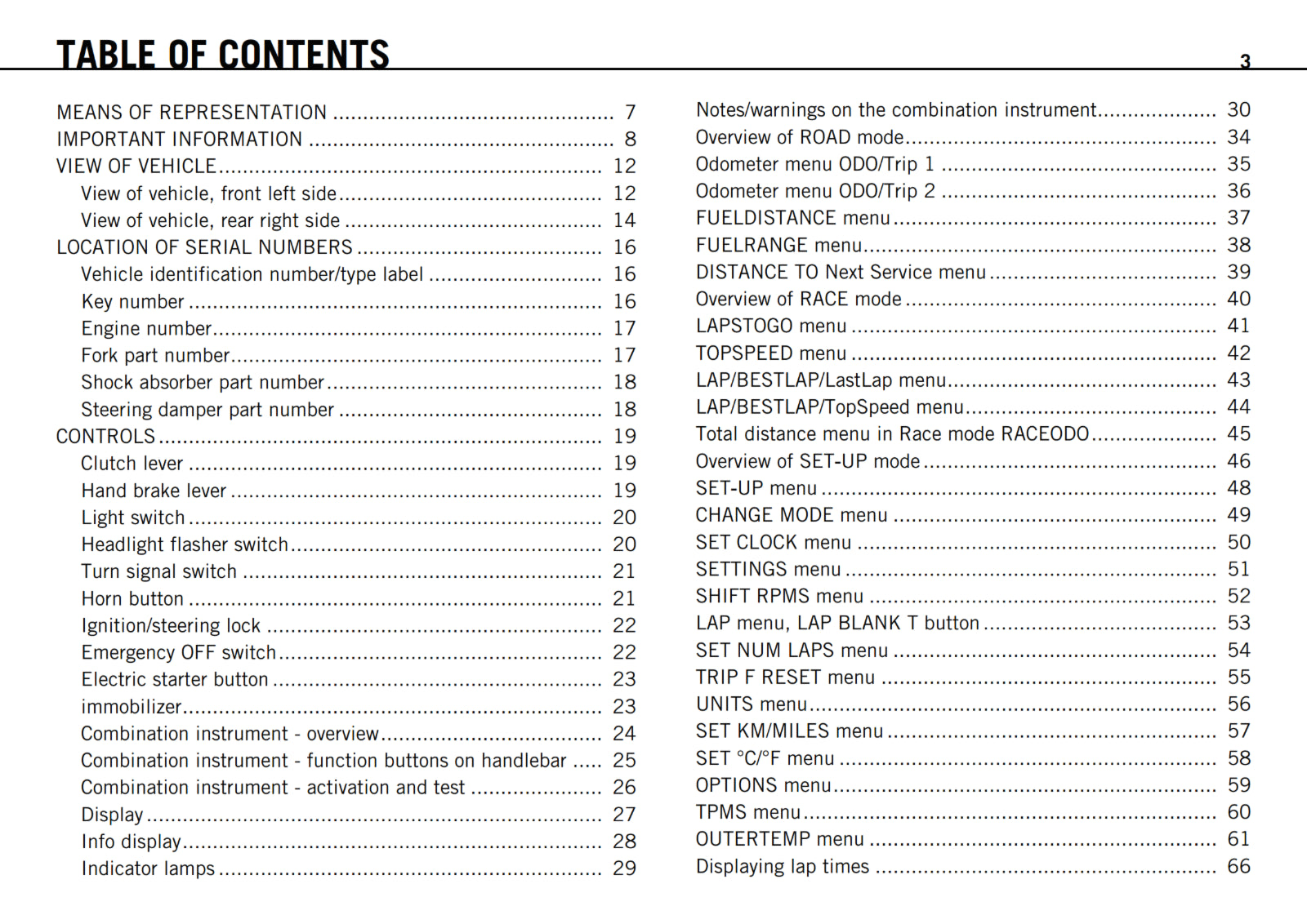 KTM 2010 - 1 190 RC8 R - OWNERS MANUAL USER GUIDE