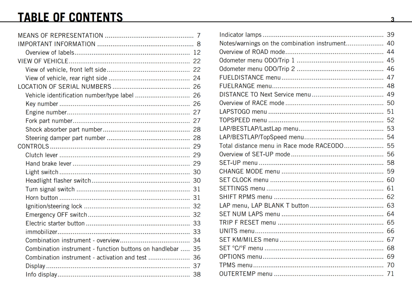KTM 2010 - 1 190 RC8R USA - OWNERS MANUAL USER GUIDE