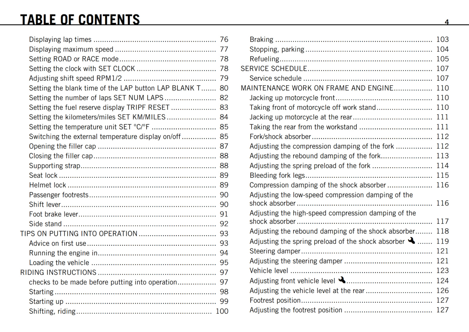 KTM 2010 - 1 190 RC8R USA - OWNERS MANUAL USER GUIDE