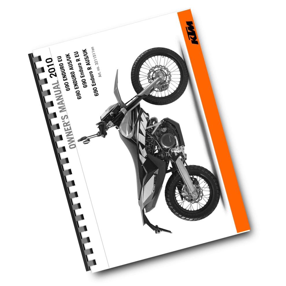 KTM 2010 - 690 ENDURO R - OWNERS MANUAL USER GUIDE