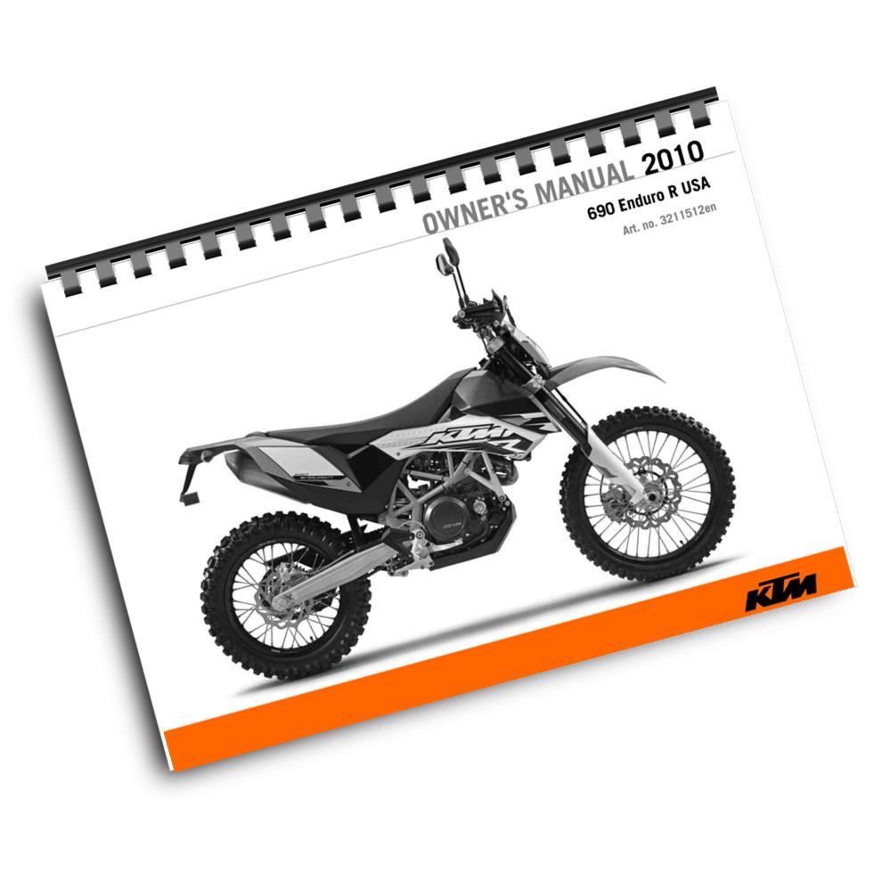 KTM 2010 - 690 ENDURO R USA - OWNERS MANUAL USER GUIDE