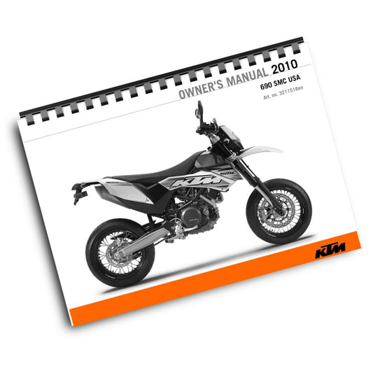 KTM 2010 - 690 SMC USA - OWNERS MANUAL USER GUIDE