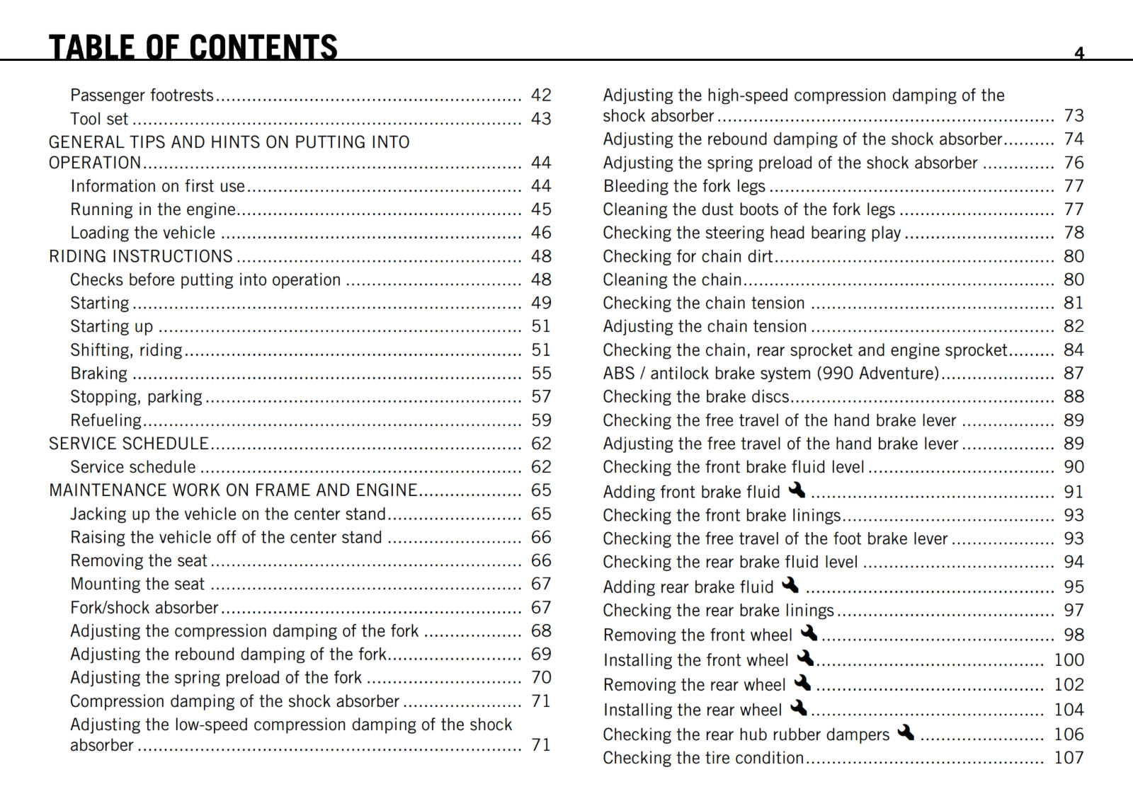 KTM 2010 - 990 ADVENTURE R - OWNERS MANUAL USER GUIDE