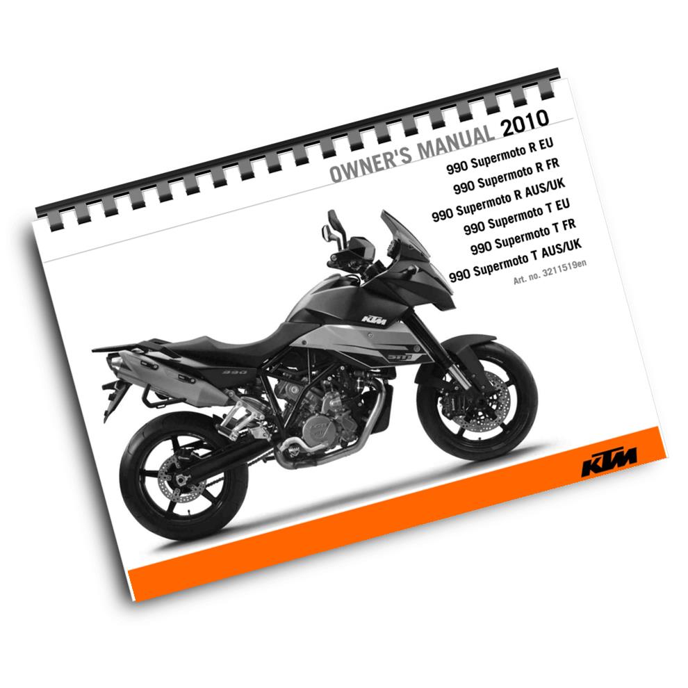 KTM 2010 - 990 SUPERMOTO R T - OWNERS MANUAL USER GUIDE