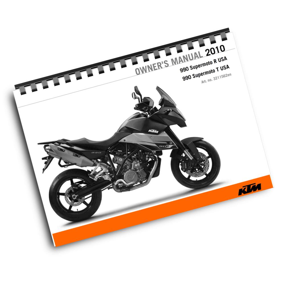 KTM 2010 - 990 SUPERMOTO R T USA - OWNERS MANUAL USER GUIDE