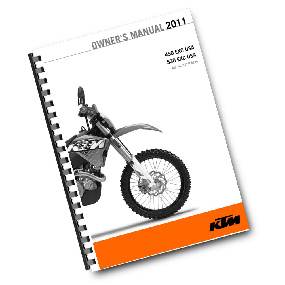 KTM 2011 - 450 530 EXC - OWNERS MANUAL USER GUIDE