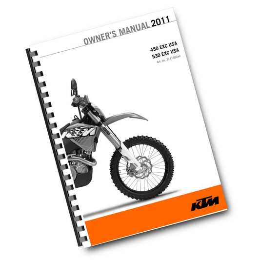 KTM 2011 - 450 530 EXC - OWNERS MANUAL USER GUIDE