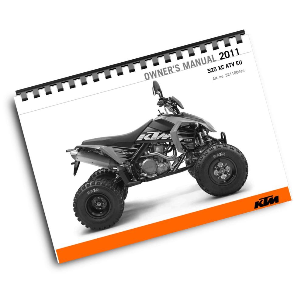KTM 2011 - 525 XC ATV - OWNERS MANUAL USER GUIDE